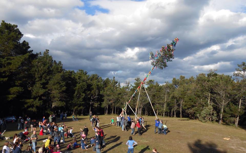 Maypole Building & Spring Traditions 2016